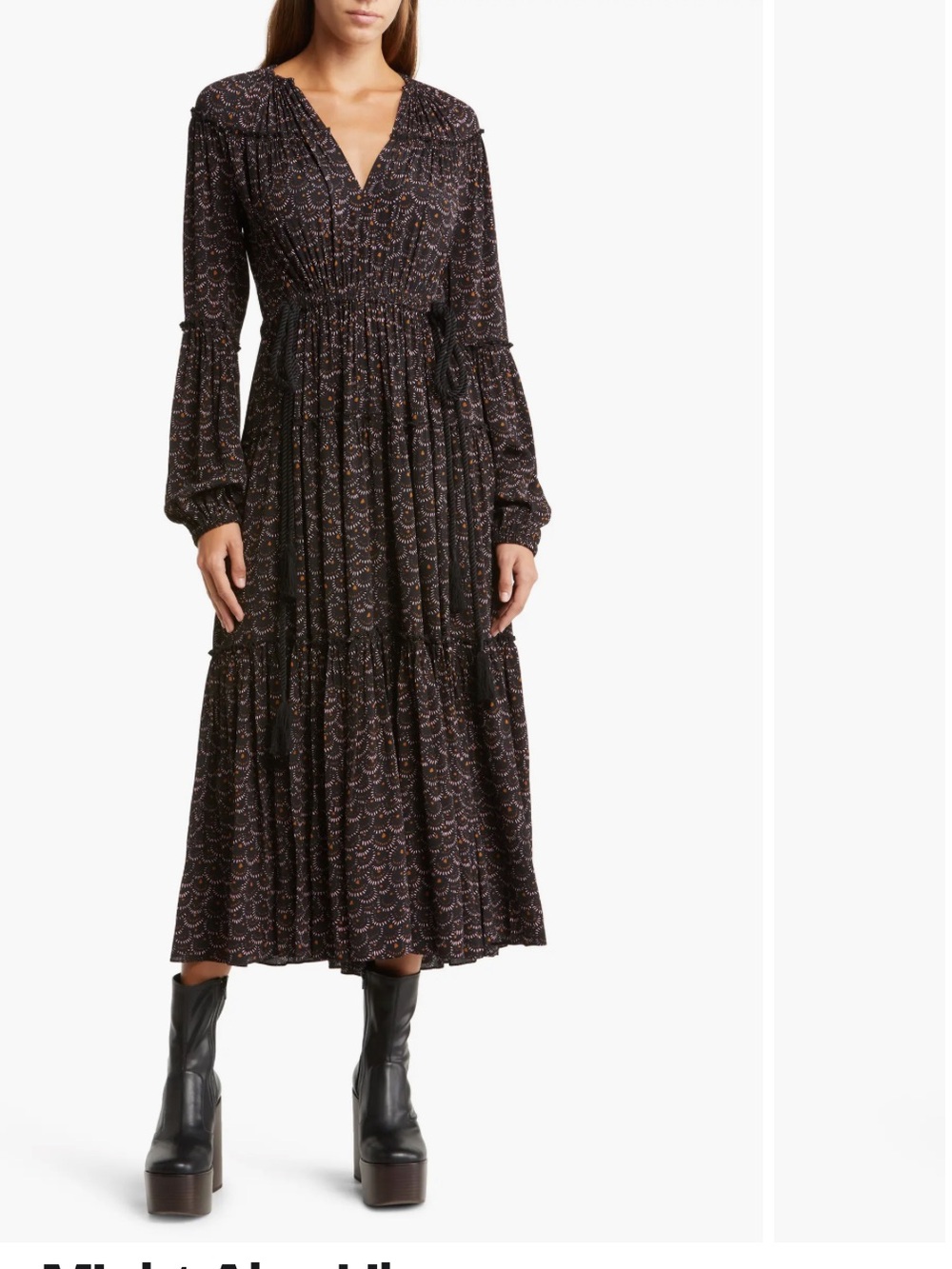 A.L.C.
Joana Tiered Side-Tie Maxi Dress size 8